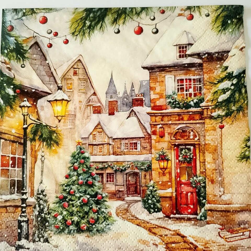 tovaglioli per decoupage paesaggio innevato arti e grafica busta da 2 pezzi 33x33