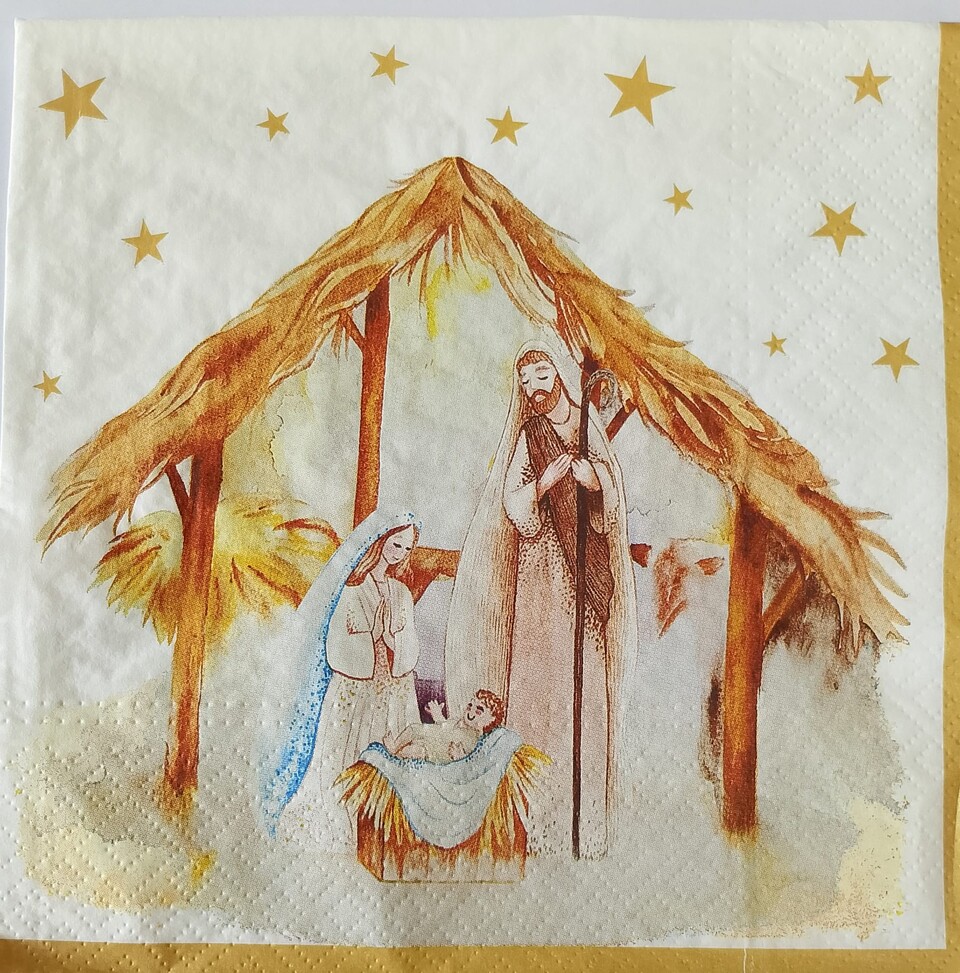 tovaglioli per decoupage presepe paw busta da 2 pezzi 33x33
