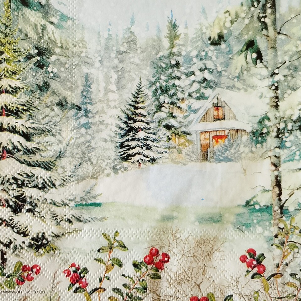 tovaglioli per decoupage paesaggio di montagna ambiente busta da 2 pezzi 33x33