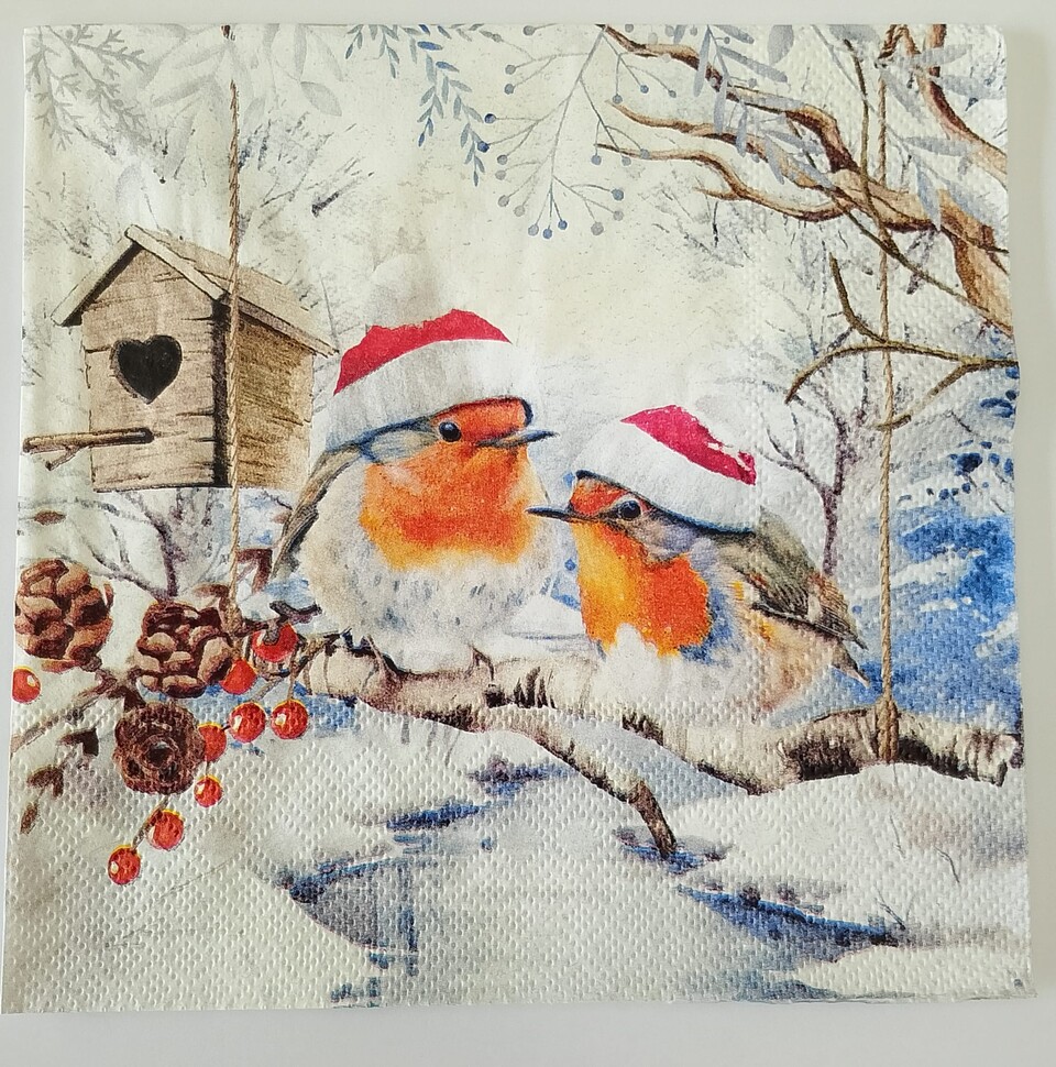 tovaglioli per decoupage uccellini su ramo arti e grafica busta da 2 pezzi 33x33