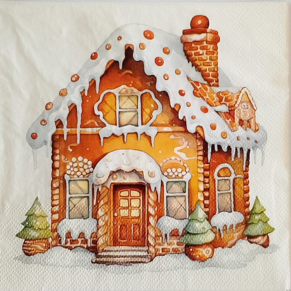 tovaglioli per decoupage casa di marzapane ambiente busta da 2 pezzi 33x33
