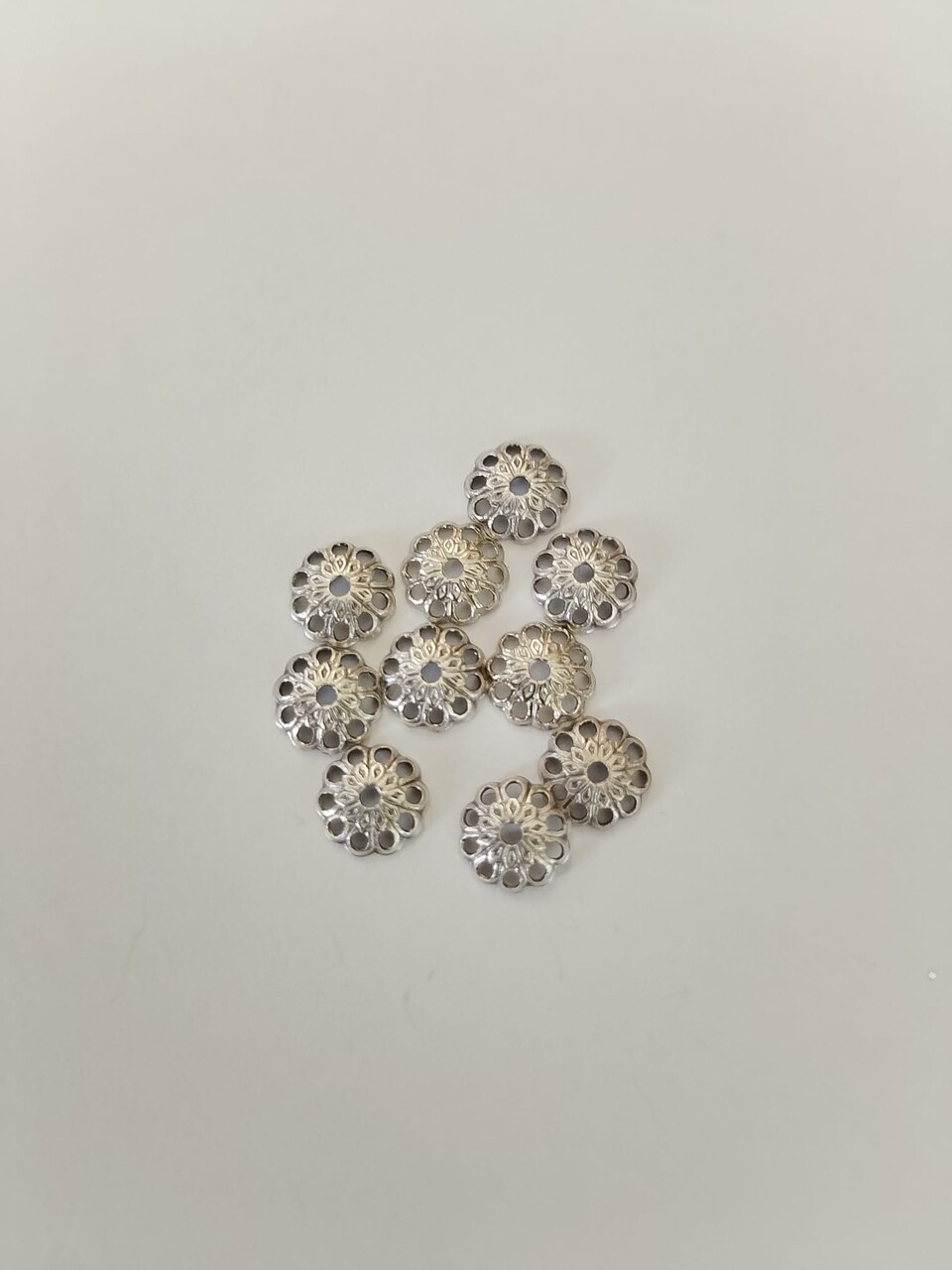 coppetta copriperla argento antico menoni busta da 100 pezzi