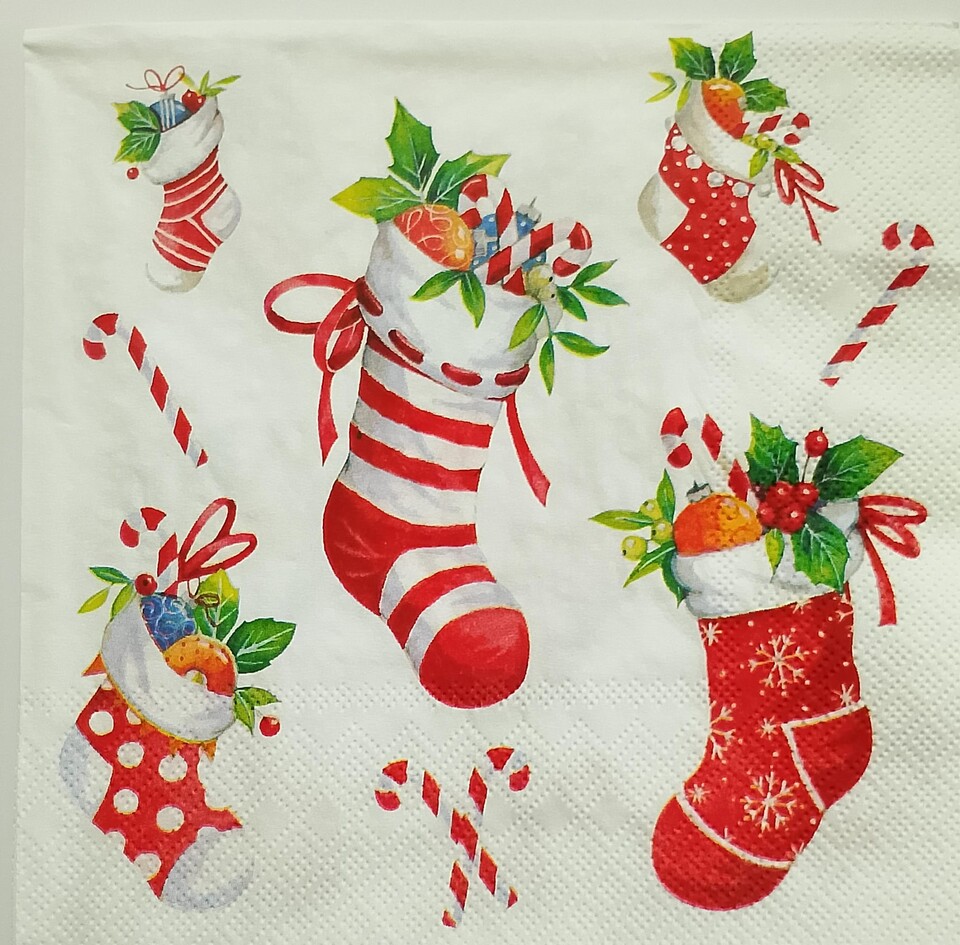 tovaglioli per  decoupage scarpe con doni arti e grafica busta da 2 pezzi 33x33