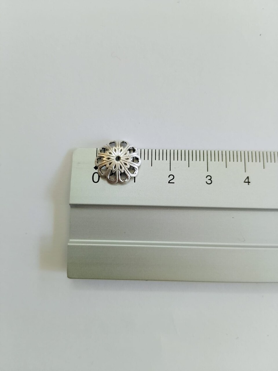 coppetta copriperle colore argento 14mm menoni busta da 20 pezzi