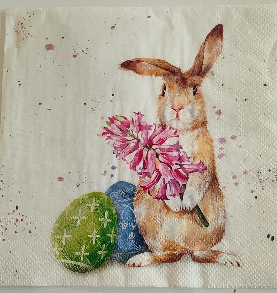 tovaglioli coniglio con uova decorate arti e grafica busta da 2 pezzi 33 x 33