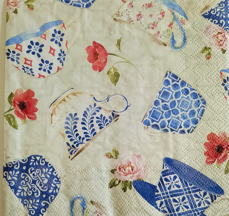 tovaglioli per decoupage tazzine inglesi arti e grafica busta da 2 pezzi 33x33 cm