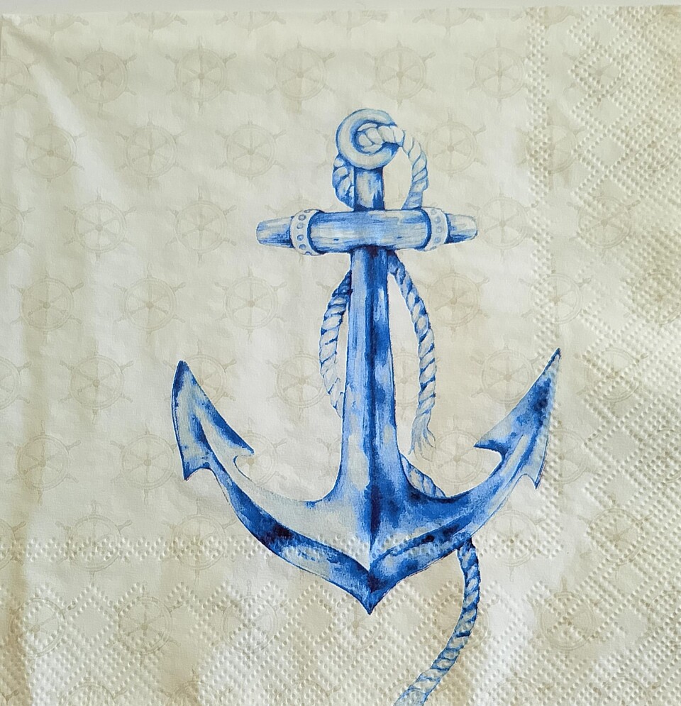 tovaglioli per decoupage ancora arti e grafica busta da 2 pezzi 30x30