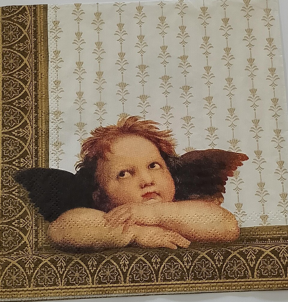 tovaglioli per decoupage angeli arti e grafica busta da 2 pezzi 33x33
