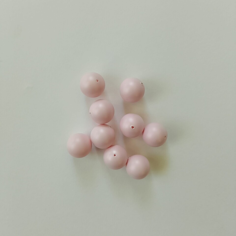 perle swarovski 5810 crystal pastel rose pearl busta da 10 pezzi 10mm
