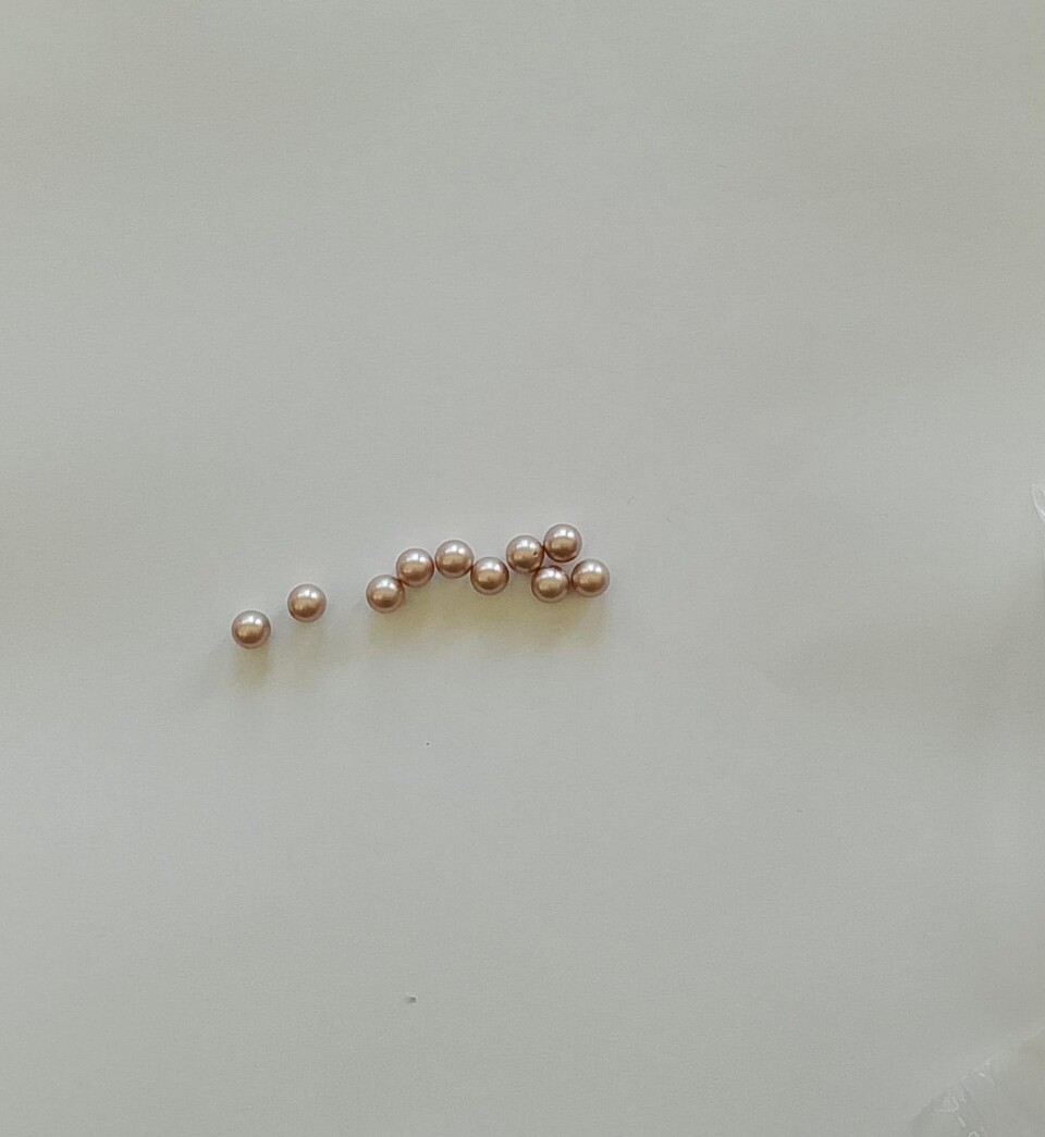 perle swarovski 5810 crystal rose gold pearl busta da 10 pezzi 10mm