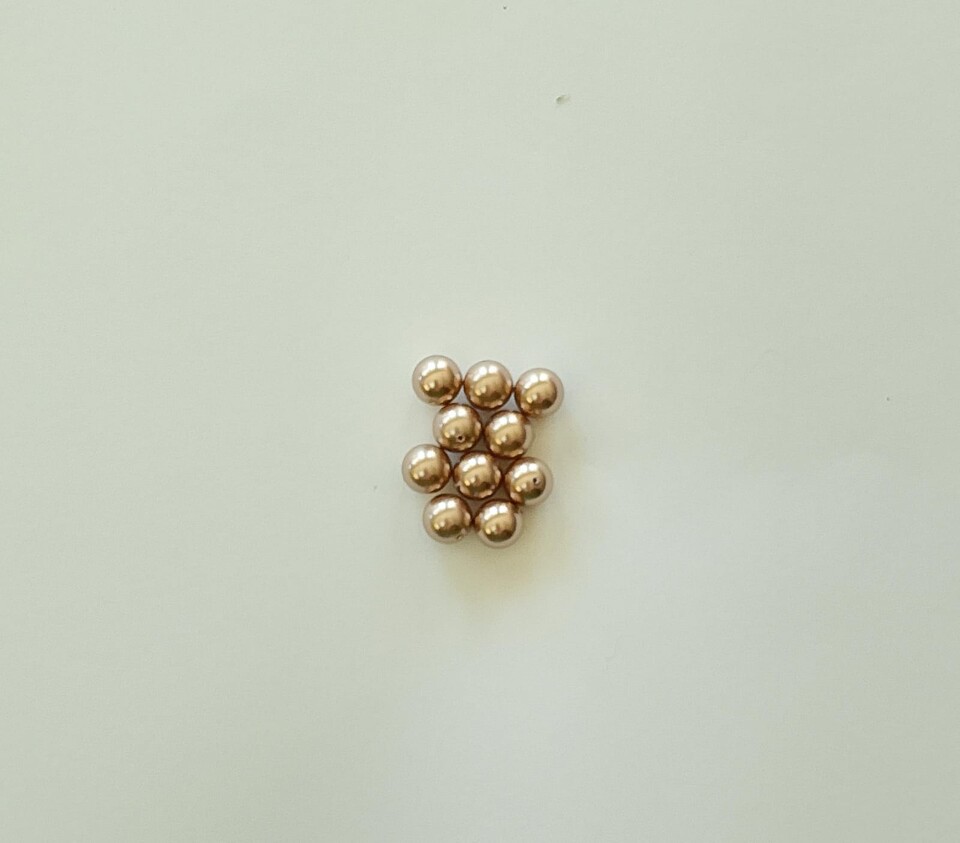 perle swarovski 5810 crystal bronze pearl busta da 20 pezzi 8mm