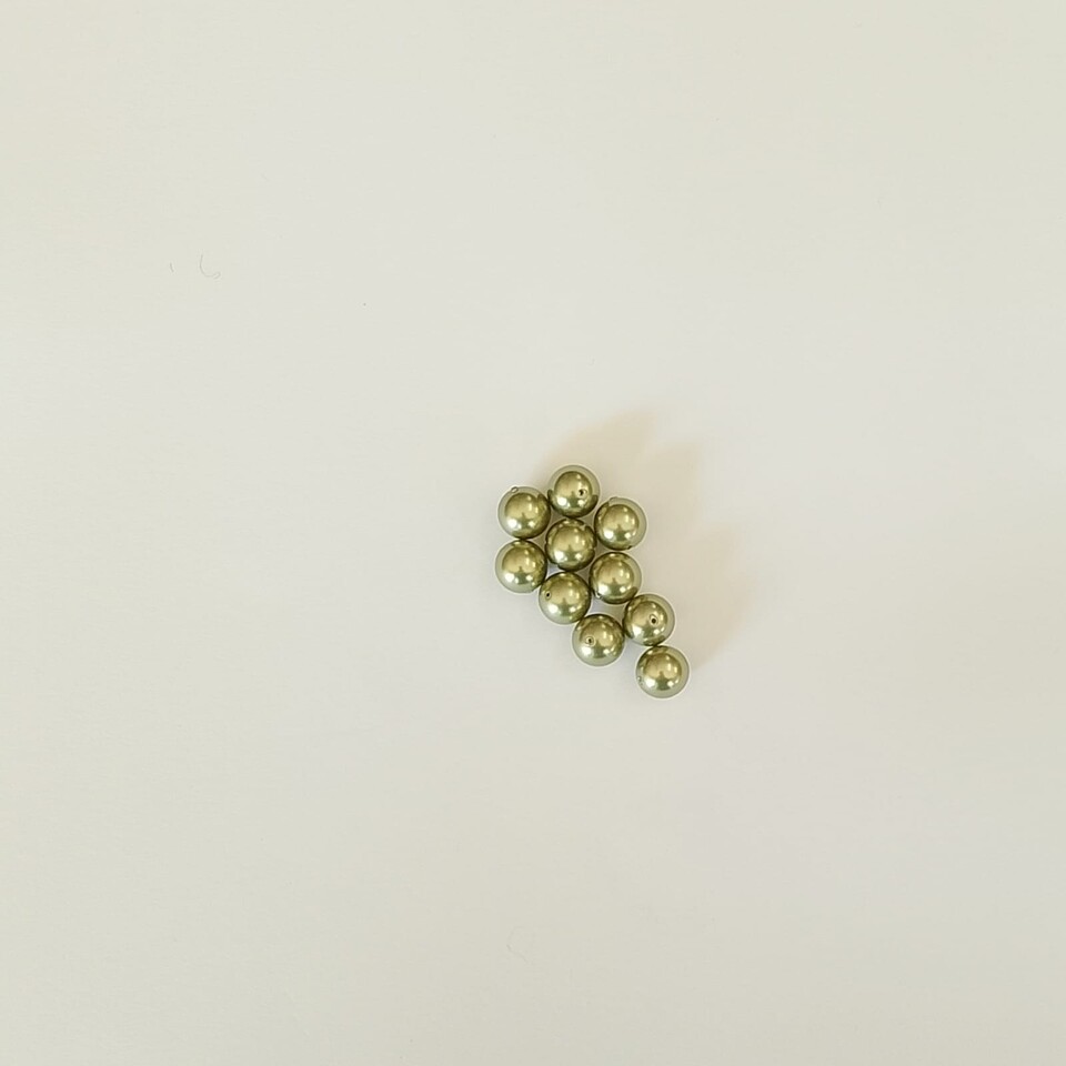 perle swarovski 5810 crystal light green pearl busta da 20 pezzi 8mm