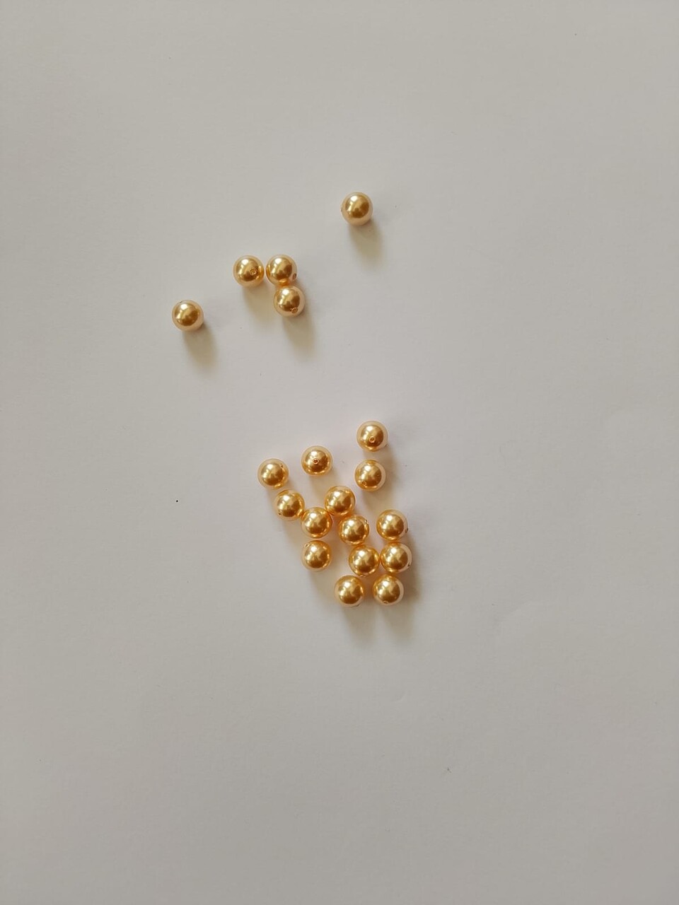 perle swarovski 5810 crystal gold  pearl busta da 20 pezzi 8mm