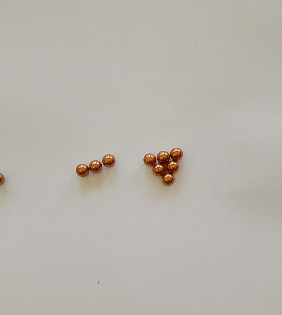 perle swarovski 5810 crystal copper pearl busta da 20 pezzi 8mm