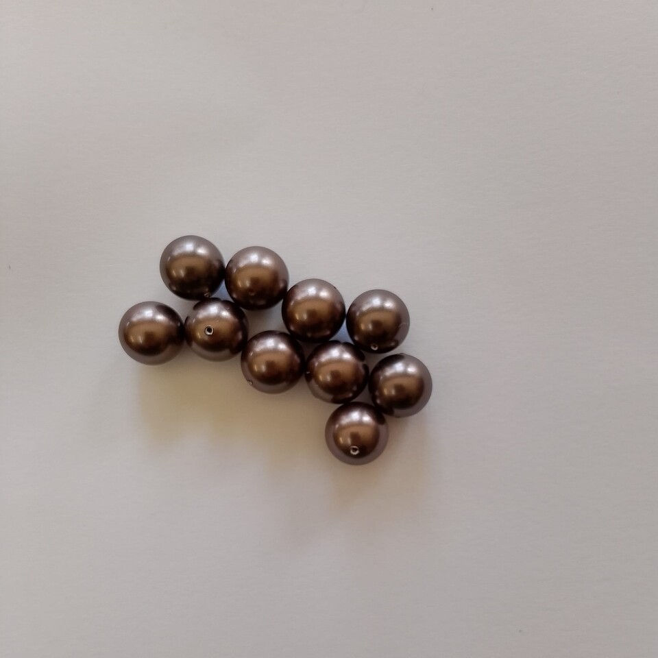 Copia di perle swarovski 5810 crystal deep brown pearl busta da 100 pezzi 4mm