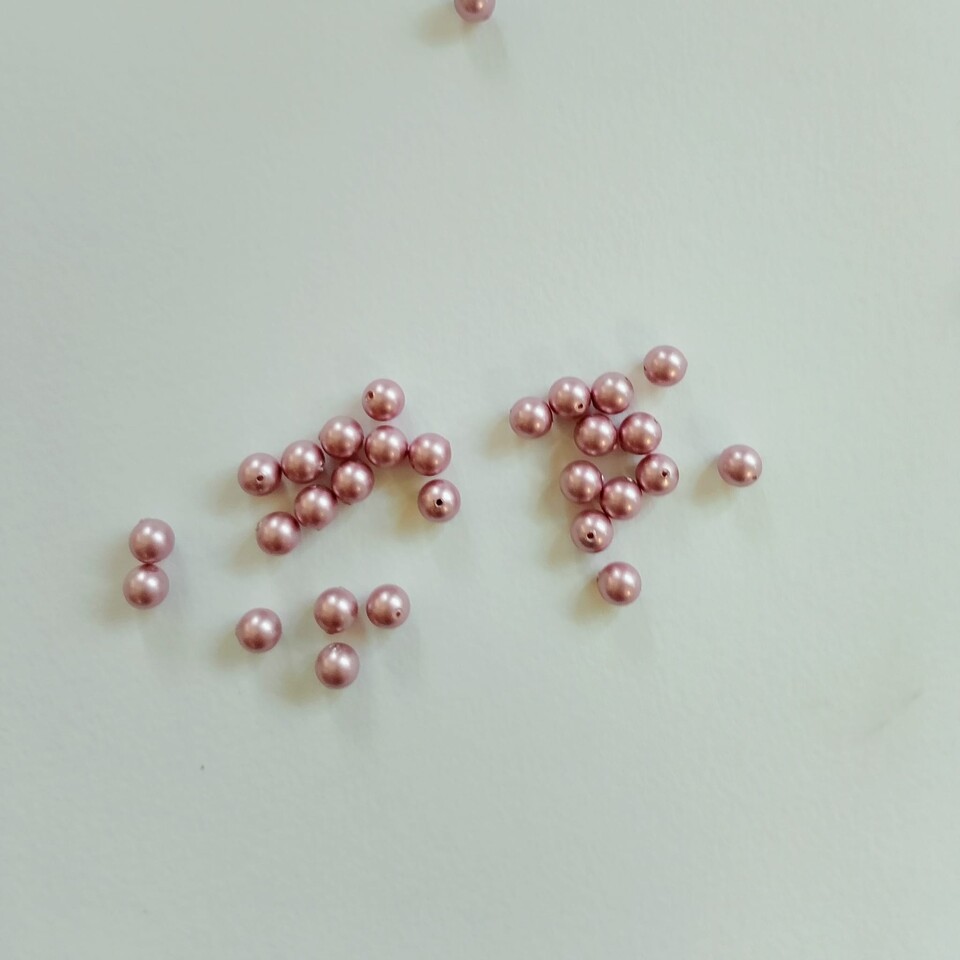 perle 5810 crystal powder rose pearl swarovski busta da 30 pezzi 6mm