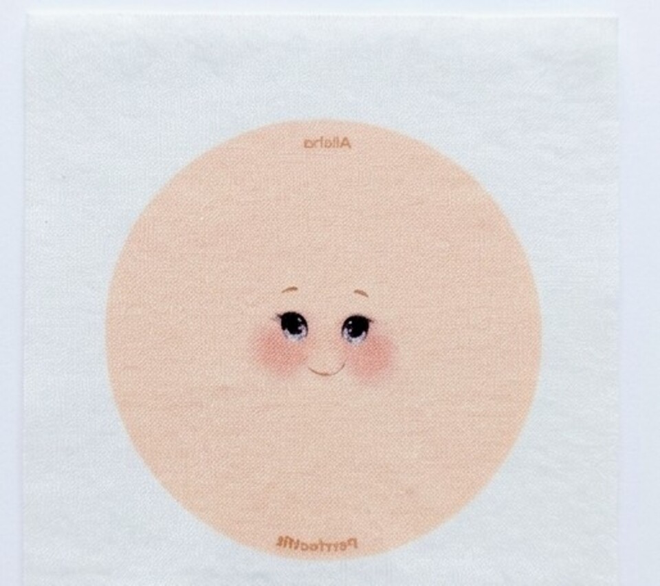 faccina tessuto in maglina Aisha diametro 7,5cm renkalik busta da 3 pezzi