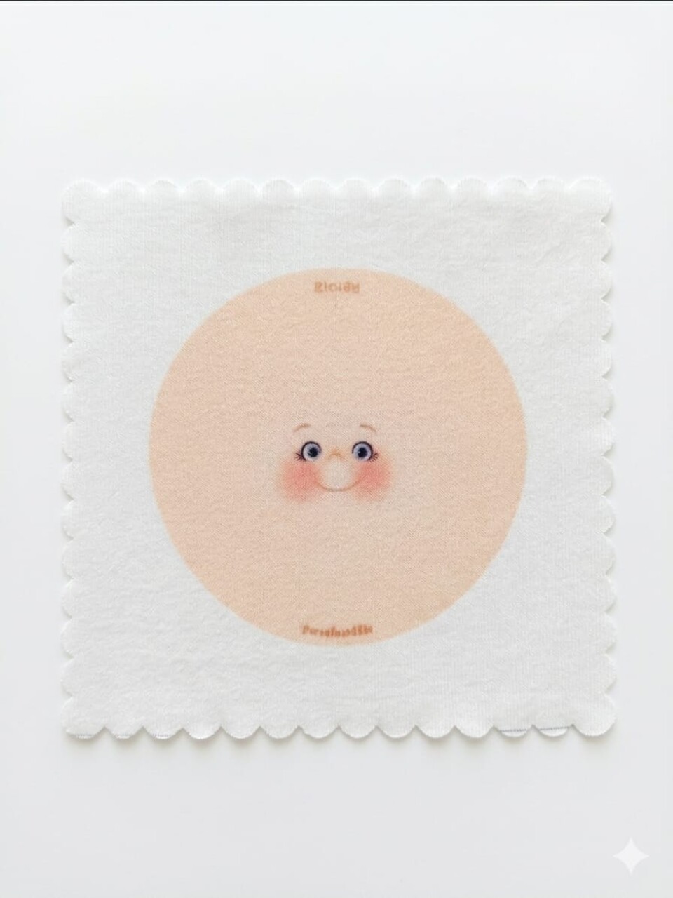 faccina tessuto in maglina Elodie diametro 7,5cm renkalik busta da 3 pezzi