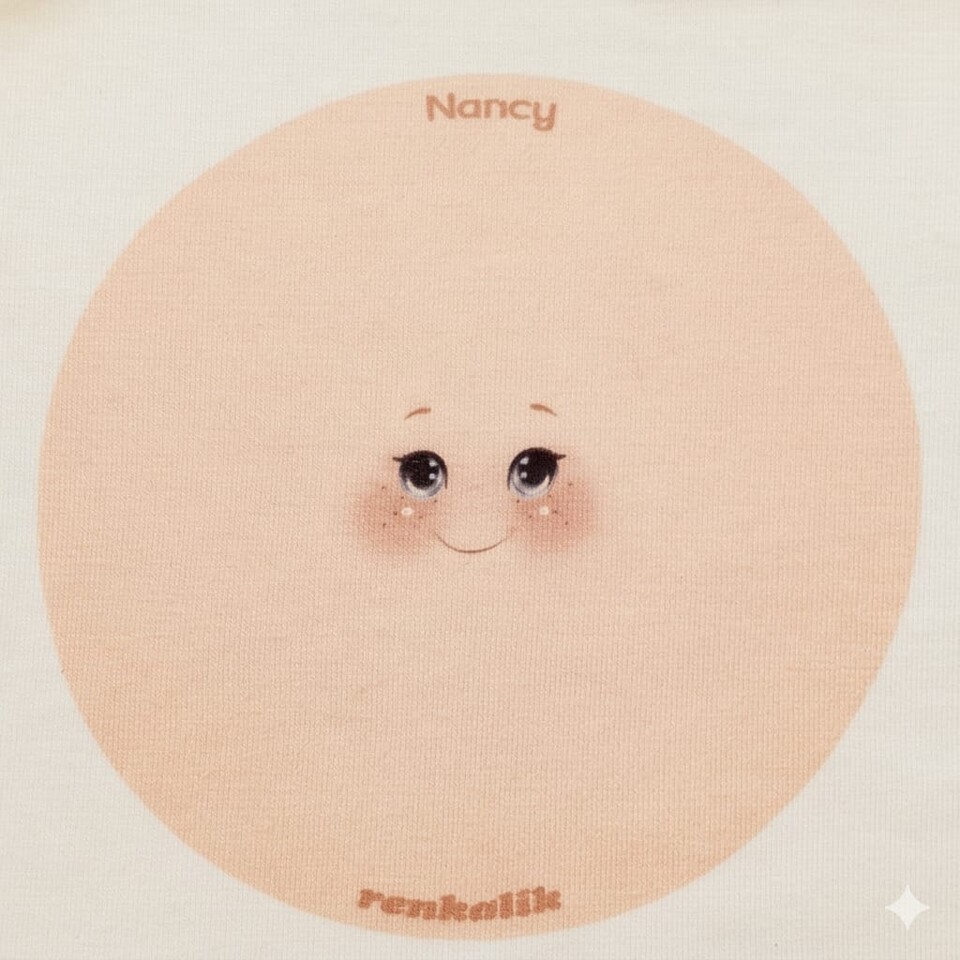 faccina tessuto in maglina Nancy diametro 13cm renkalik busta da 2 pezzi