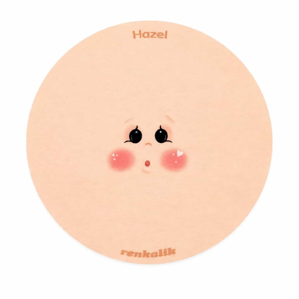 faccina tessuto in maglina Hazel diametro 13cm renkalik busta da 2 pezzi