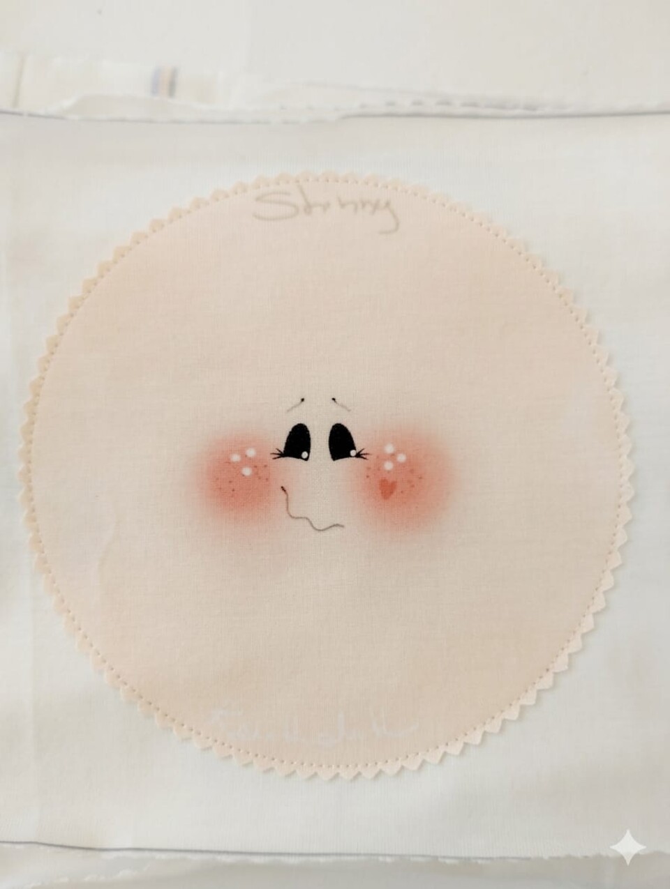 faccina tessuto in maglina Shinny diametro 13cm renkalik busta da 2 pezzi