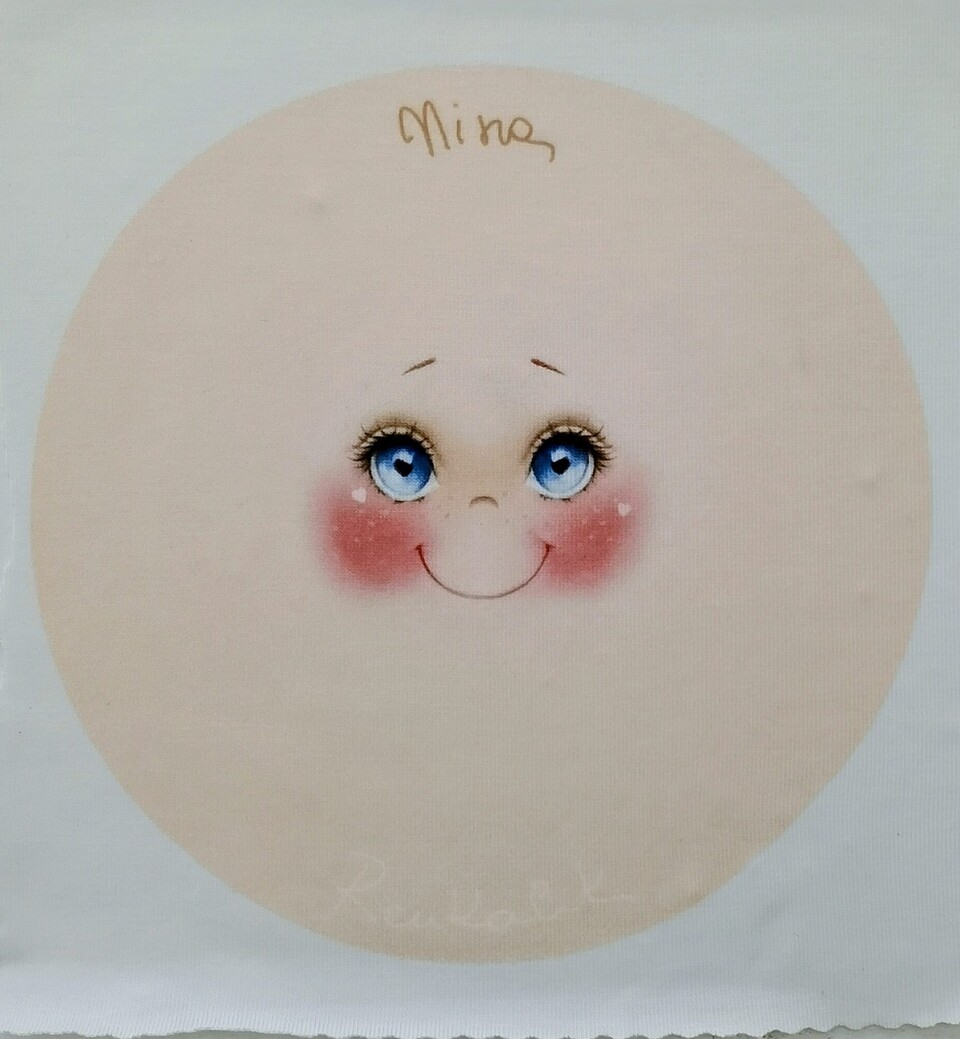 faccina tessuto in maglina Nina diametro 16cm renkalik busta da 2 pezzi