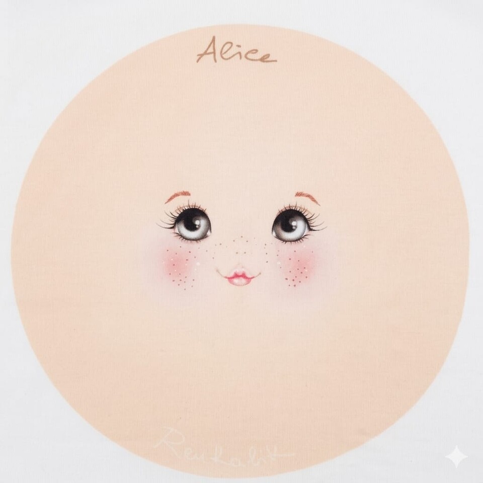 faccina tessuto in maglina Alice diametro 19cm renkalik busta da 1 pezzi