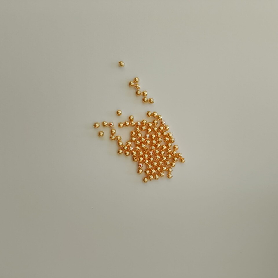 perle swarovski 3mm cristal gold pearl swarovski busta da 100 pz