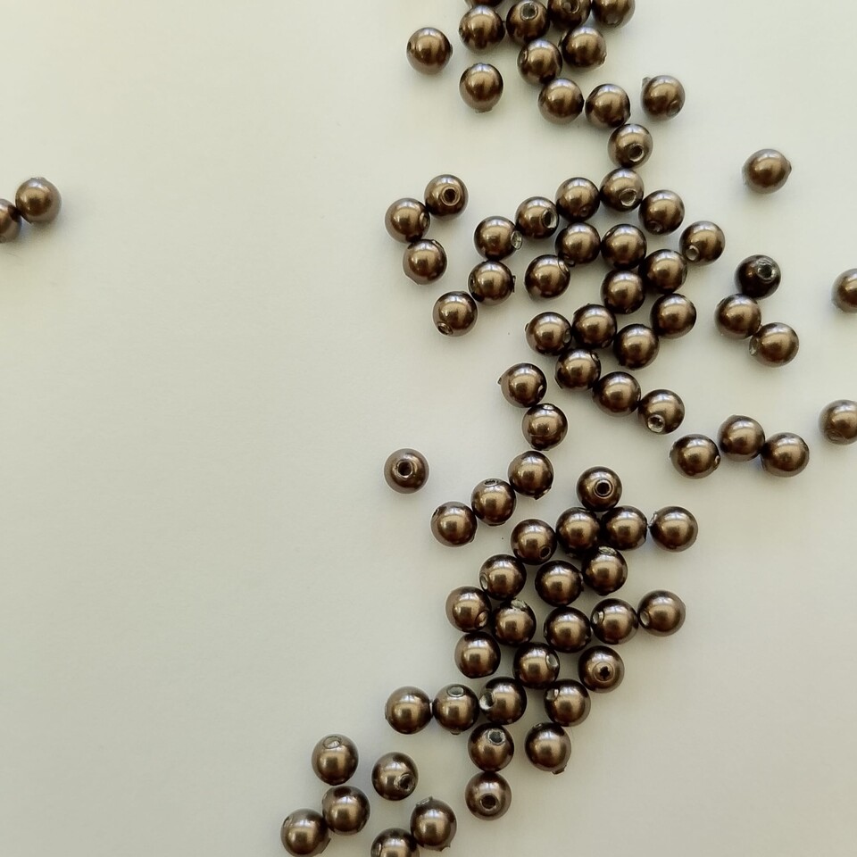 perle swarovski 3mm cristal brown pearl swarovski busta da 100 pz