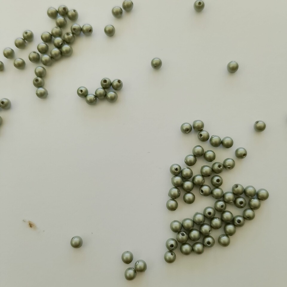 perle swarovski 3mm cristal powder green pearl swarovski busta da 100 pz
