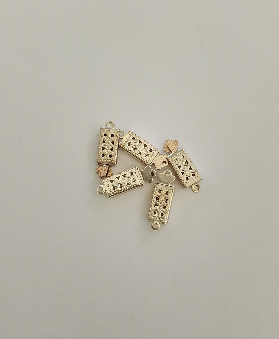 chiusure argento (maschio-femmina) menoni busta da 5 pezzi 25mm