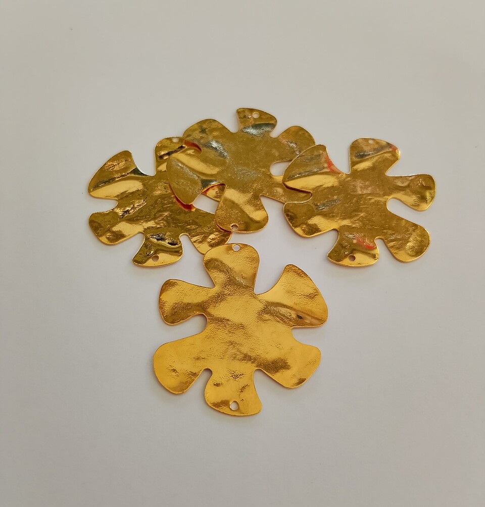 Ciondolo macchia grande 38 mm oro nichel free menoni busta da 4 pezzi