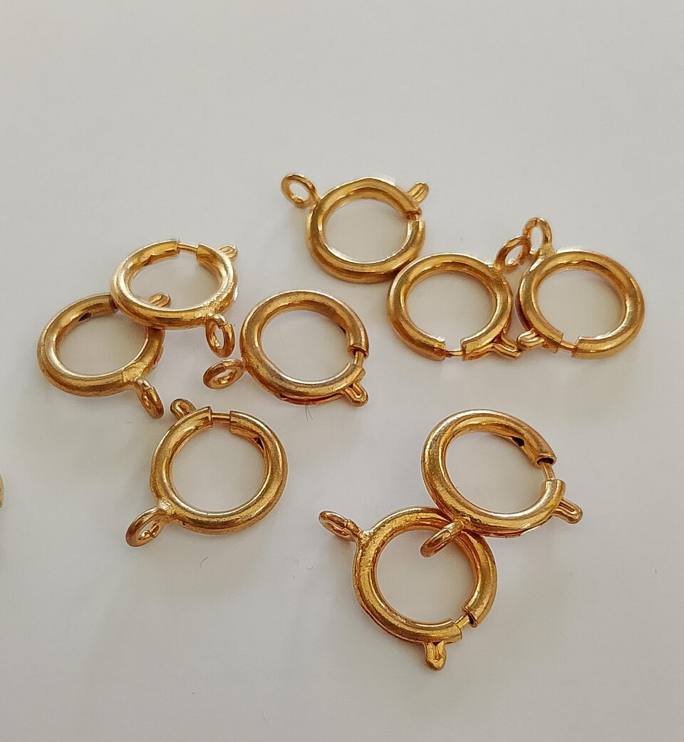 chiusure per bracciali e collane 15mm colore oro arte e grafica busta da 10 pezzi