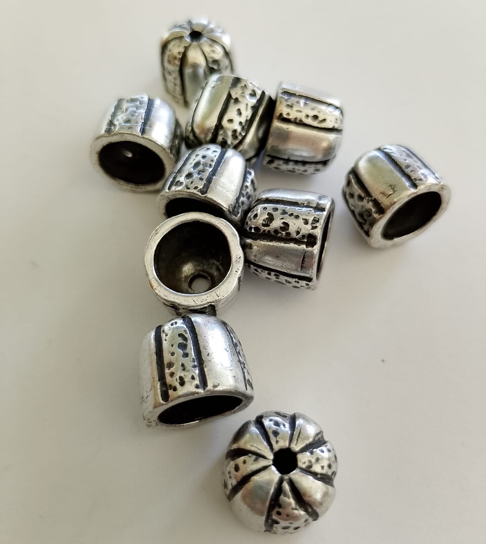 Coppetta forata argento diametro 12mm Free Bigiotteria busta da 10pezzi