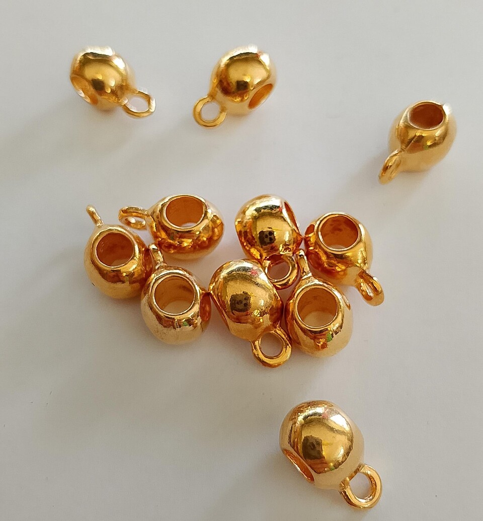 ganci per charms oro 14 mm menoni busta da 10 pezzi