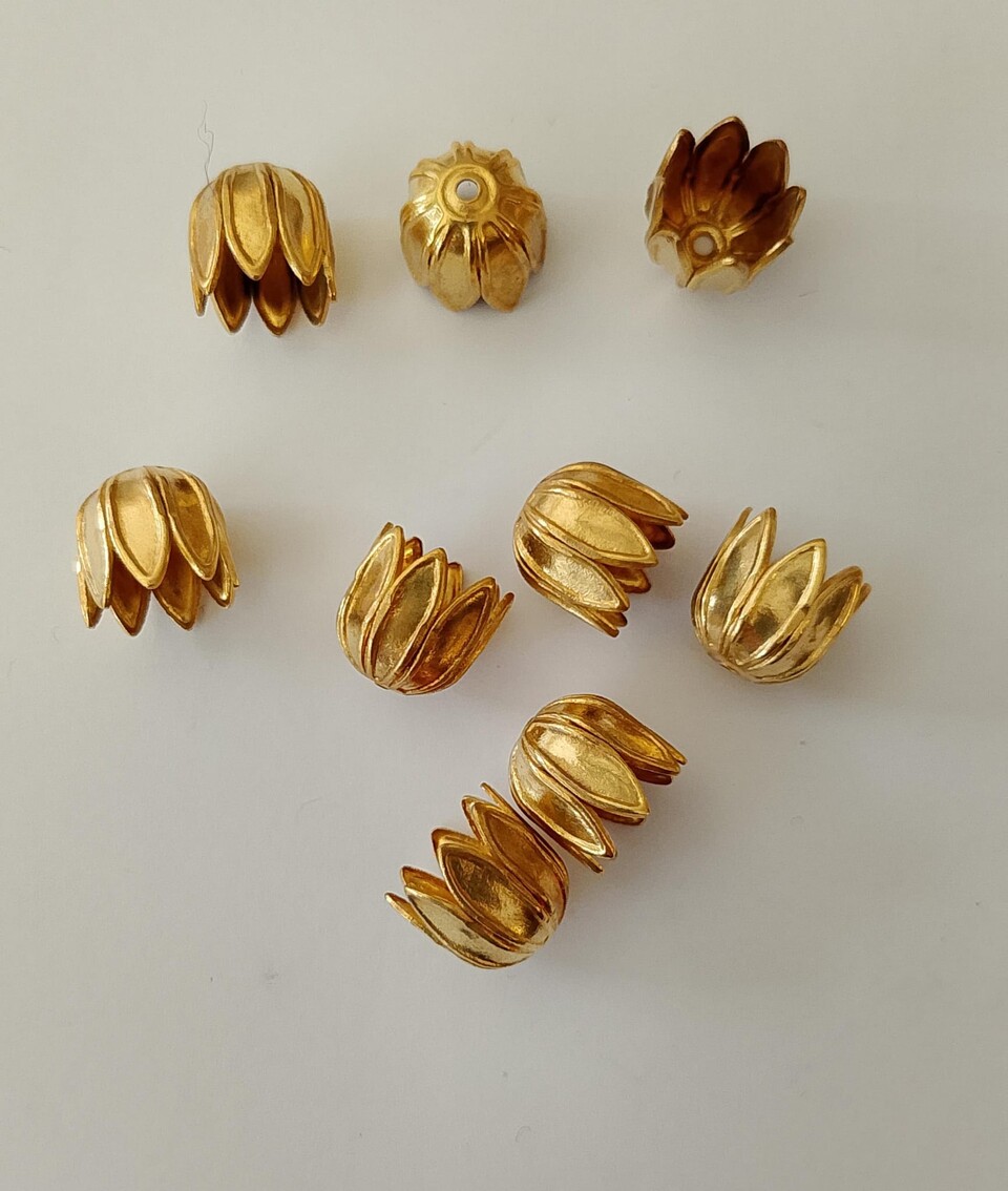 Coppetta forata argento diametro 10mm oro menoni busta da 10pezzi