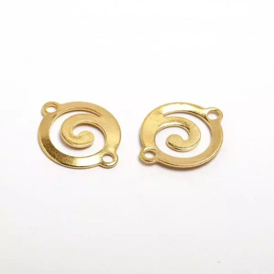 Copia di Ciondolo guarnizione tribale 11 mm colore oro menoni busta da 20 pezzi