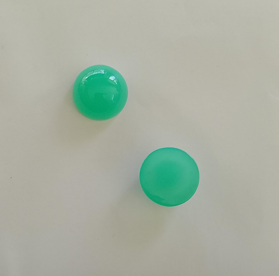 Cabochon verde opale 20 mm arti e grafica busta da 10 pezzi