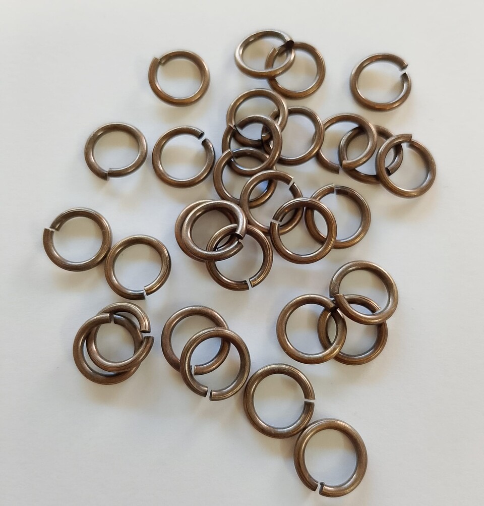 Anellino tondo mm 10spessore 1mm  color ottone menoni busta da 30pz