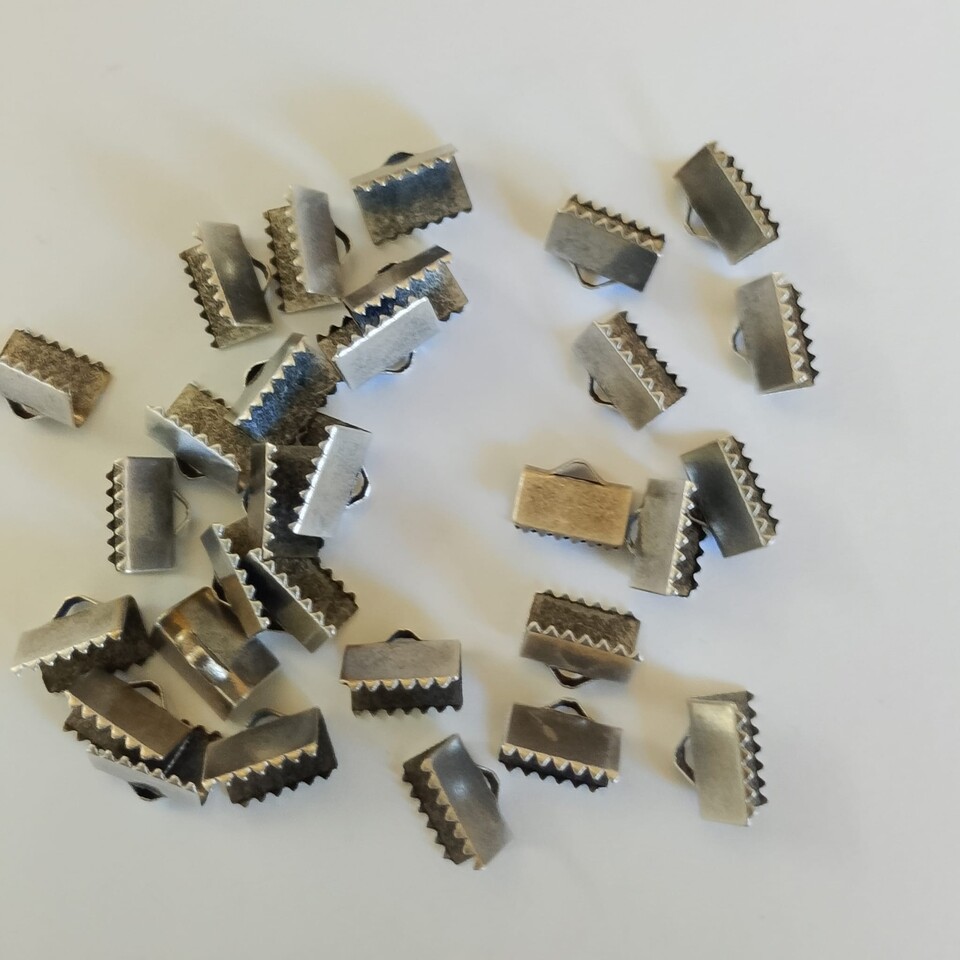 Terminale per maglia 10 mm colore argento menoni busta da 30 pezzi