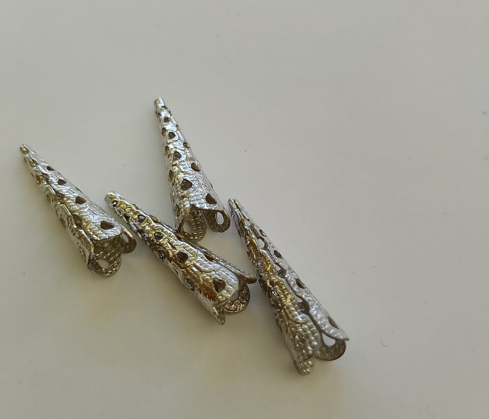 coppette coniche effetto filigrana colore titanio 38 mm menoni busta da 10 pezzi