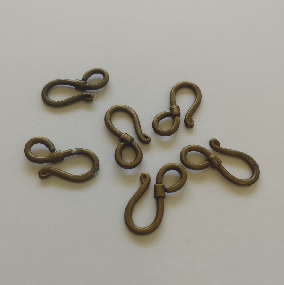 chiusura per bracciali e collane colore ottone 30 mm Free Bigiotteria busta da 20 pezzi