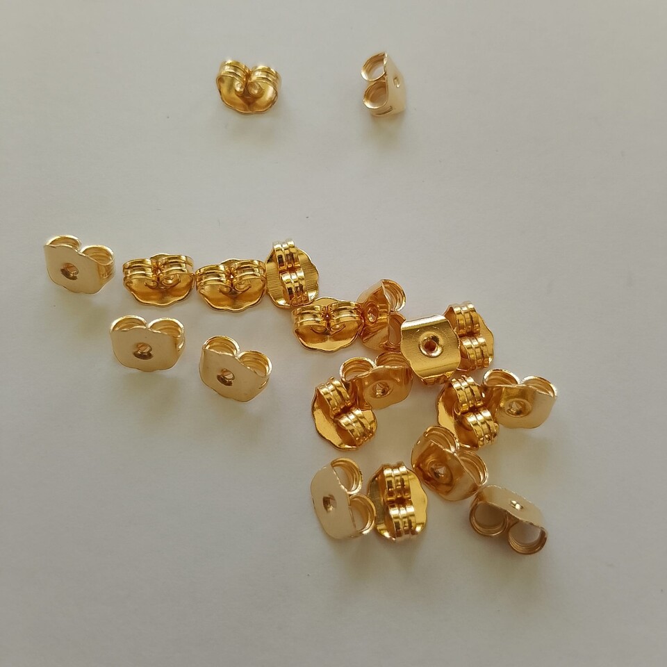chiusura a vite per bottoncino oro 5 mm menoni busta da 10 coppie