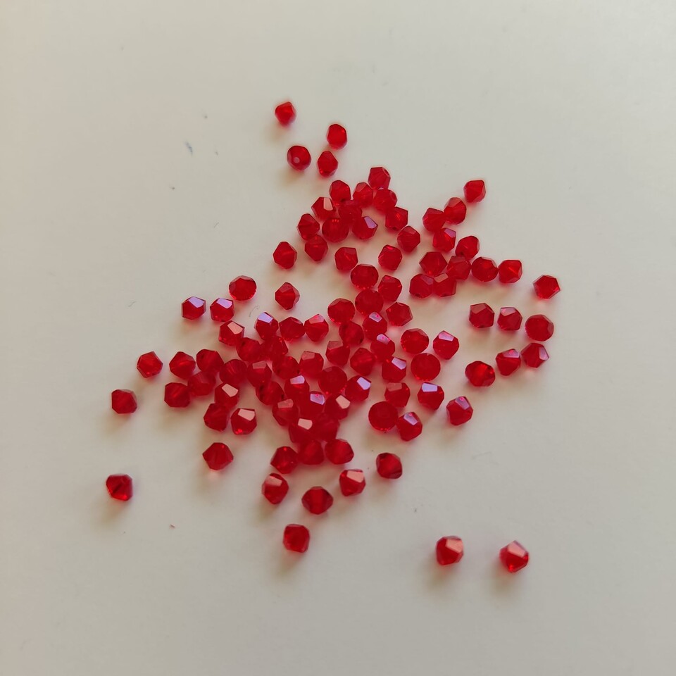 Swarovski bicono light siam 3 mm swarovski busta da 100pz
