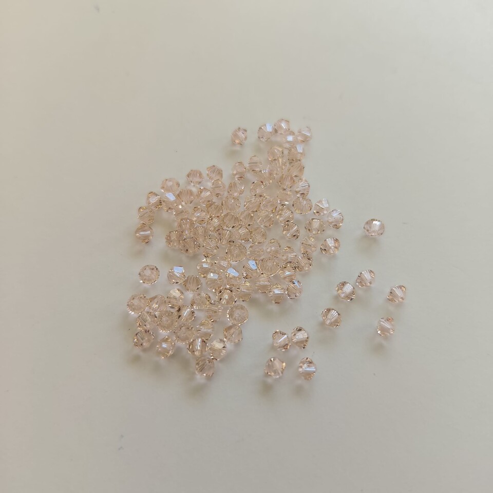 Swarovski light peach 3 mm swarovski busta da 100 pz