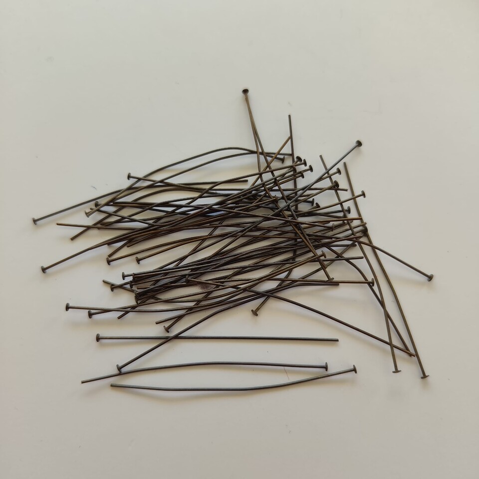 Chiodino testa piatta  colore ottone mm7 menoni busta da 50 pezzi