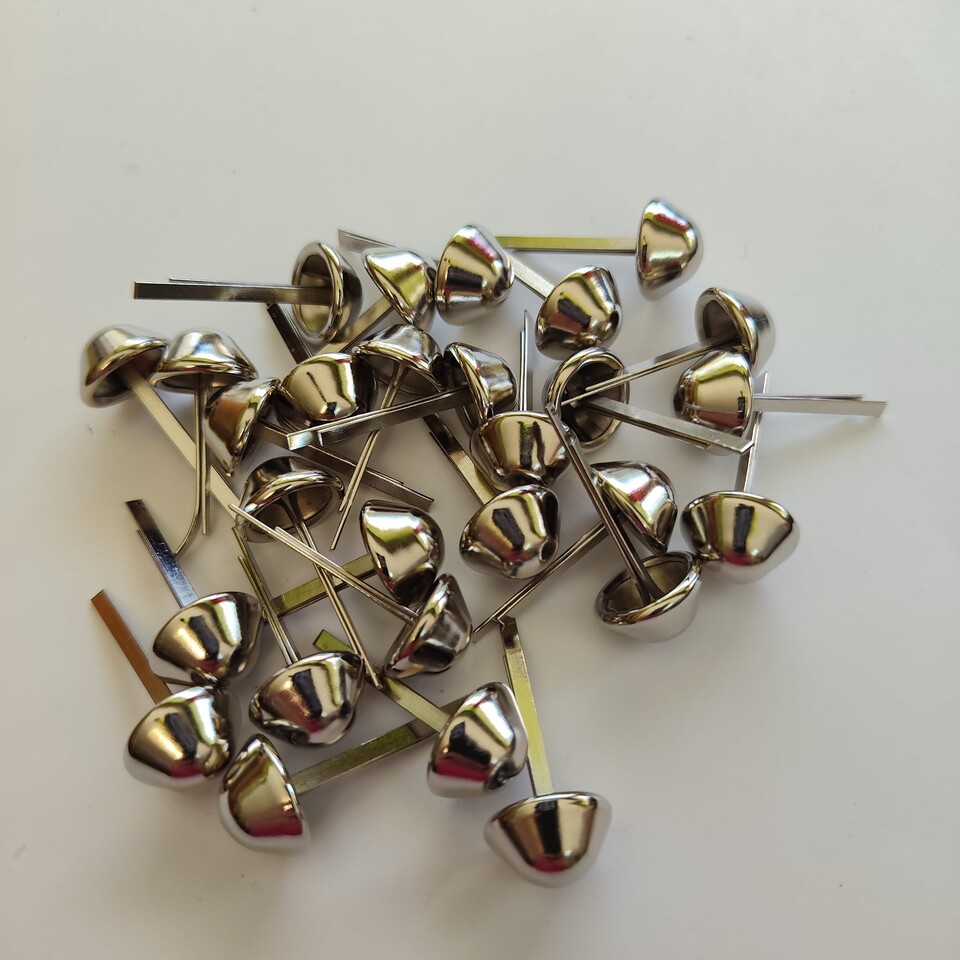 borchie per borse colore argento diametro 12 mm lungo 40 mm renkalik busta da  5 pezzi