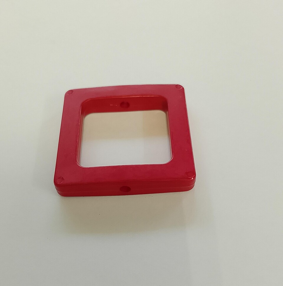 Quadrato in resina rosso  38 x 38 mm mabel busta da 5 pezzi