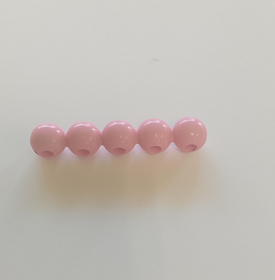 Perla rosa 40 mm mabel busta da 10 pezzi