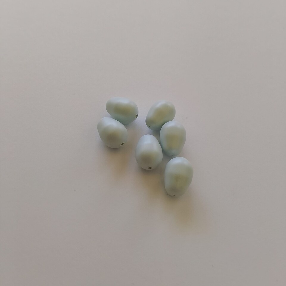 Perla a goccia  Swarovski 5821   crystal pastel blue swarovski busta da 6 pezzi 11x8 mm